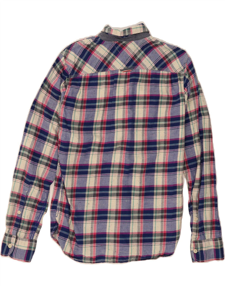 TOMMY HILFIGER Mens Flannel Shirt Small Multicoloured Check Cotton Vintage Tommy Hilfiger and Second-Hand Tommy Hilfiger from Messina Hembry 