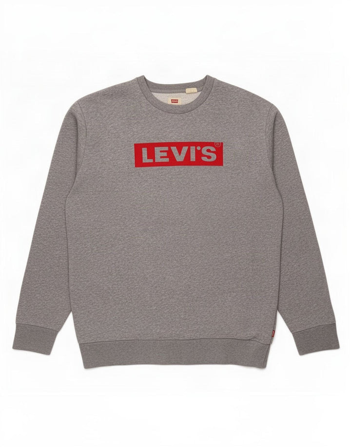 Levi's muški džemper s grafičkim motivima, srednje sivi flekasti pamuk