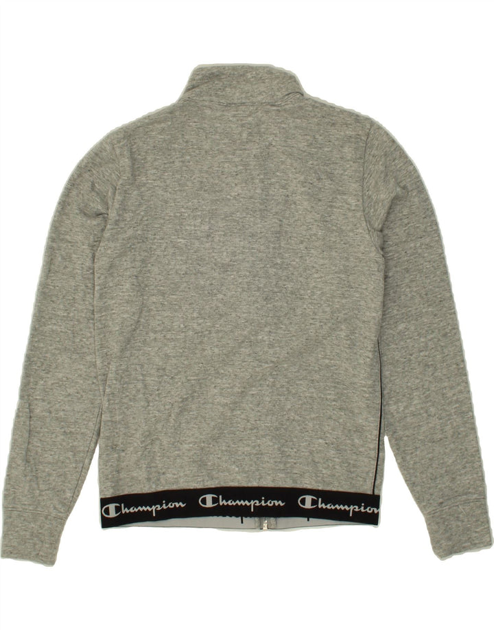 CHAMPION Womens Graphic Tracksuit Top Jacket UK 10 Small Grey Cotton Vintage Champion and Second-Hand Champion from Messina Hembry 