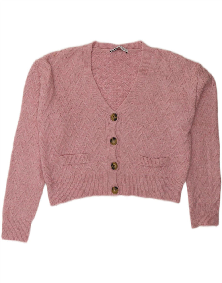 Preveliki ženski kardigan pulover Zara UK 10 Small Pink