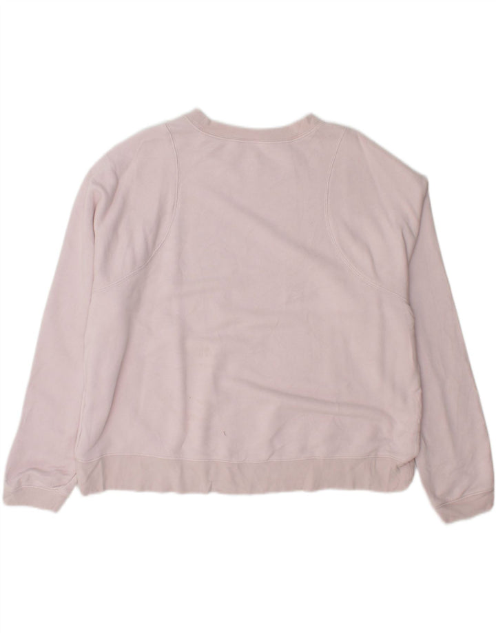 NIKE Womens Oversized Sweatshirt Jumper UK 16 Large Pink Cotton Vintage Nike and Second-Hand Nike from Messina Hembry 