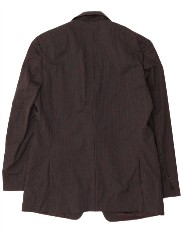 CALVIN KLEIN muška jakna sa 2 gumba UK 42 XL crna vunena prugasta