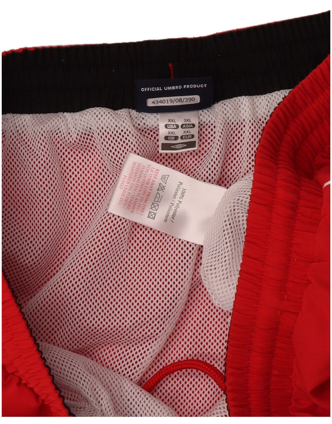 Umbro muške kratke sportske hlače s grafičkim motivima 2XL, crveni poliester