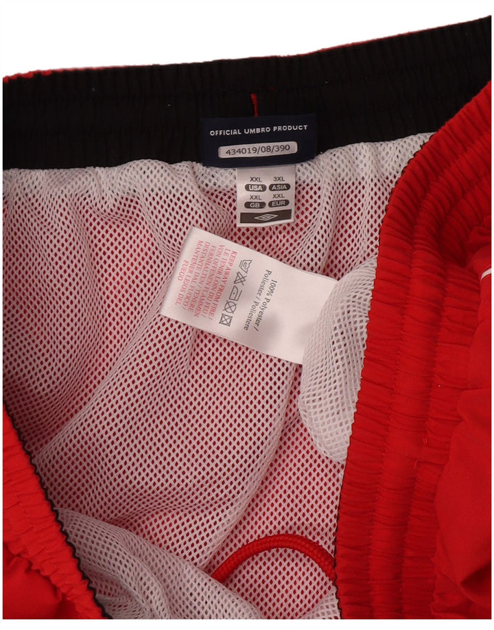 Umbro muške kratke sportske hlače s grafičkim motivima 2XL, crveni poliester
