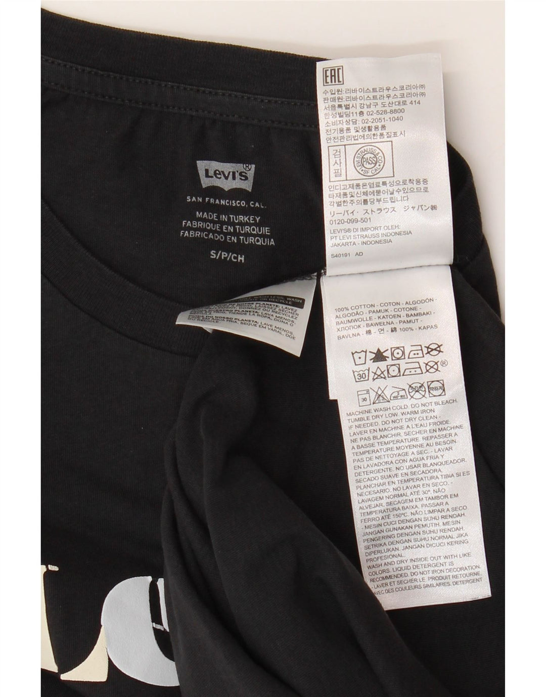 LEVI'S Ženska majica kratkih rukava s grafičkim motivima UK 10 Mali crni pamuk