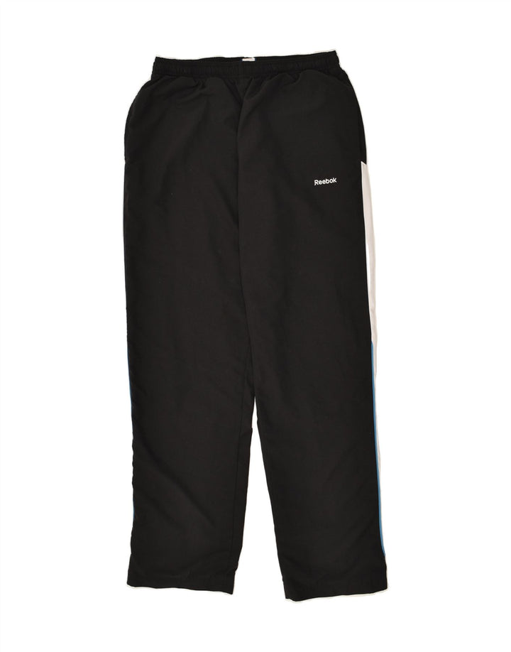 REEBOK Mens Graphic Tracksuit Trousers Medium Black Polyester Vintage Reebok and Second-Hand Reebok from Messina Hembry 