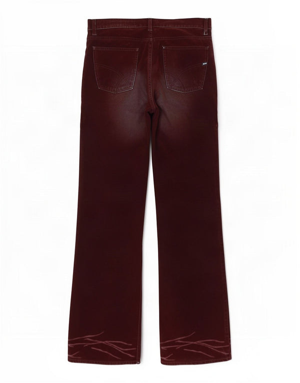 Gas Womens Woodstock Bootcut Jeans W34 L34 Burgundy Cotton