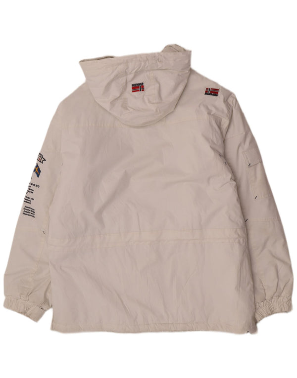 Muška anorak jakna s kapuljačom Geographical Norway UK 42 XL bijela
