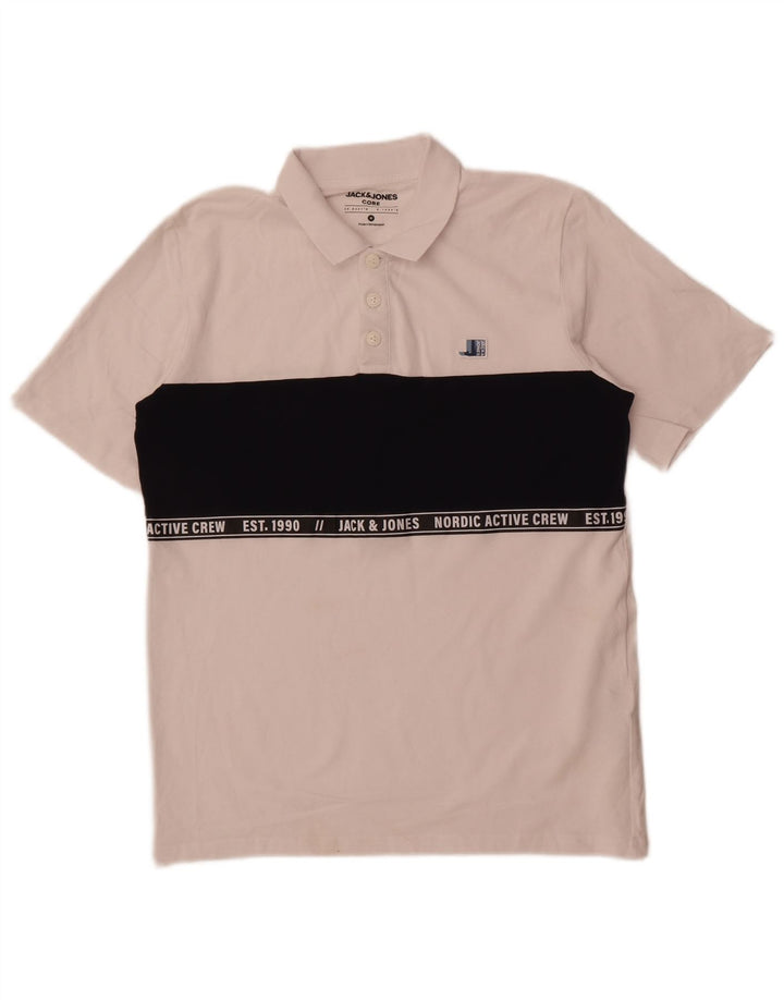 Jack & Jones muška grafička polo majica srednje bijele boje, pamuk
