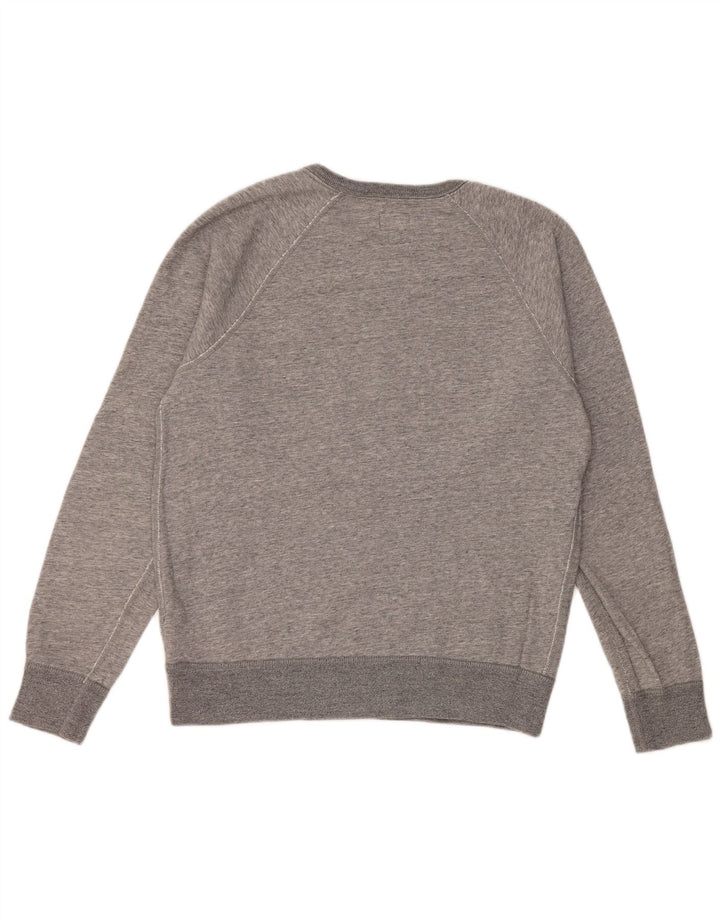J. CREW Ženska prekomjerna majica s kratkim rukavima UK 10 Mali sivi pamuk