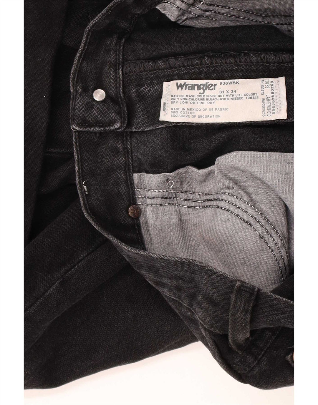 Wrangler ženske ravne traperice W31 L34 crni pamuk