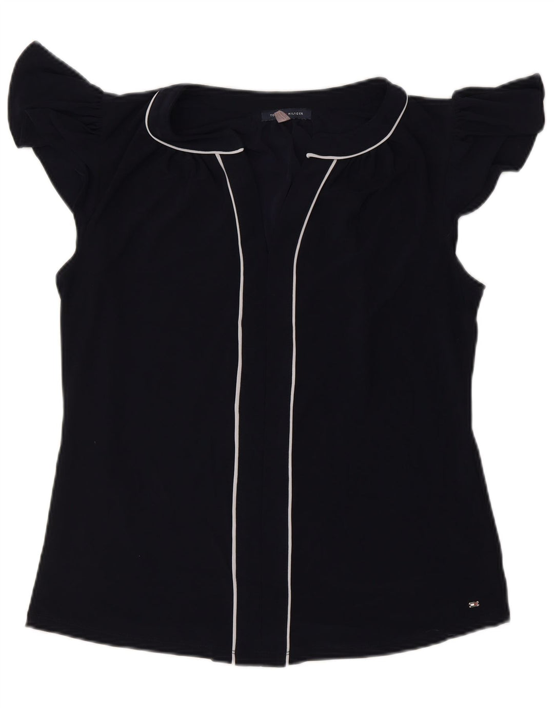 TOP Ženska bluza TOMMY HILFIGER UK 14 srednje tamnoplavi poliester