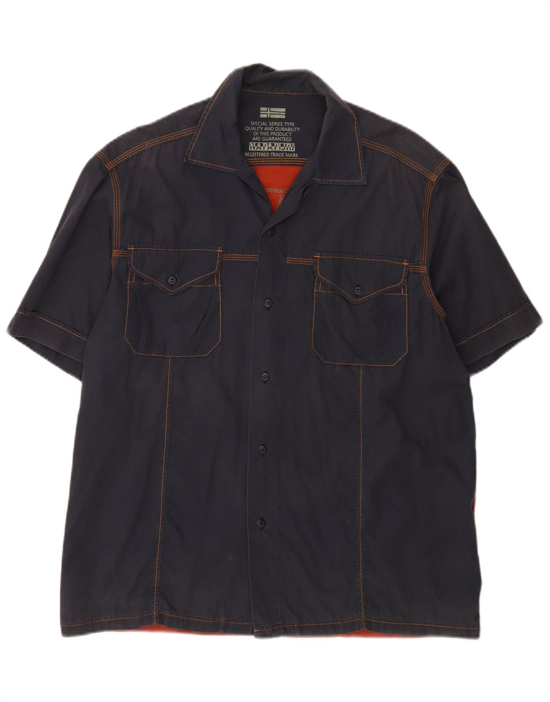 NAPAPIJRI muška grafička košulja kratkih rukava srednje tamnoplave cvjetne boje