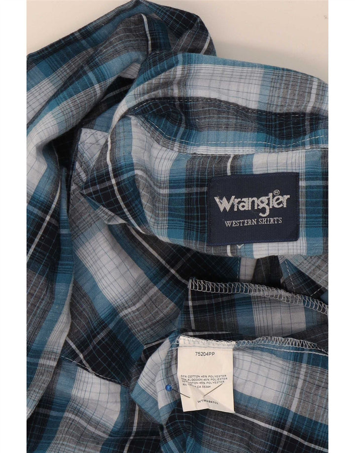 Wrangler muška košulja Srednje plavi karirani pamuk
