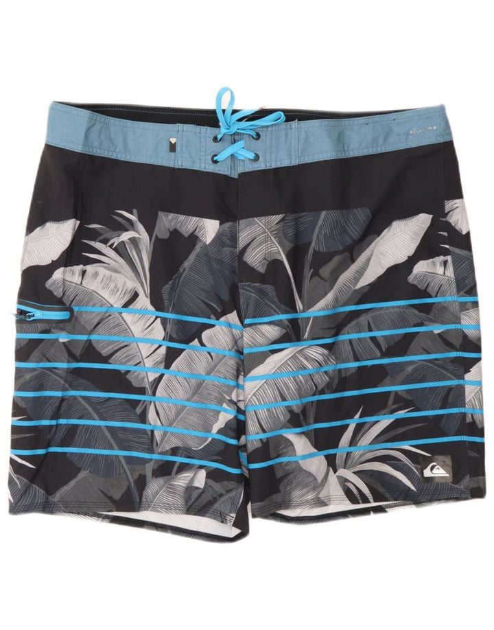QUIKSILVER Mens Swimming Shorts XL  Multicoloured Floral Polyester