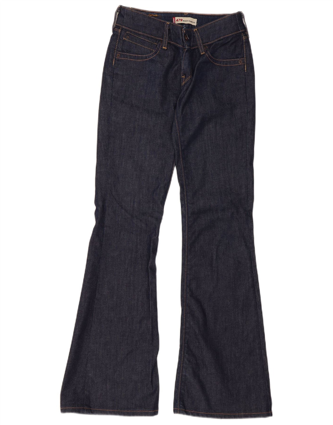 Levi's Ženske 479 Booty lepršave traperice W27 L34 tamnoplavi pamuk