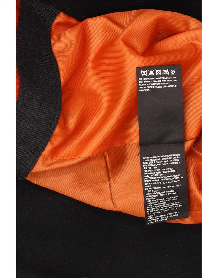 Superdry muški graškasti kaput UK 36 Mala tamnoplava vuna