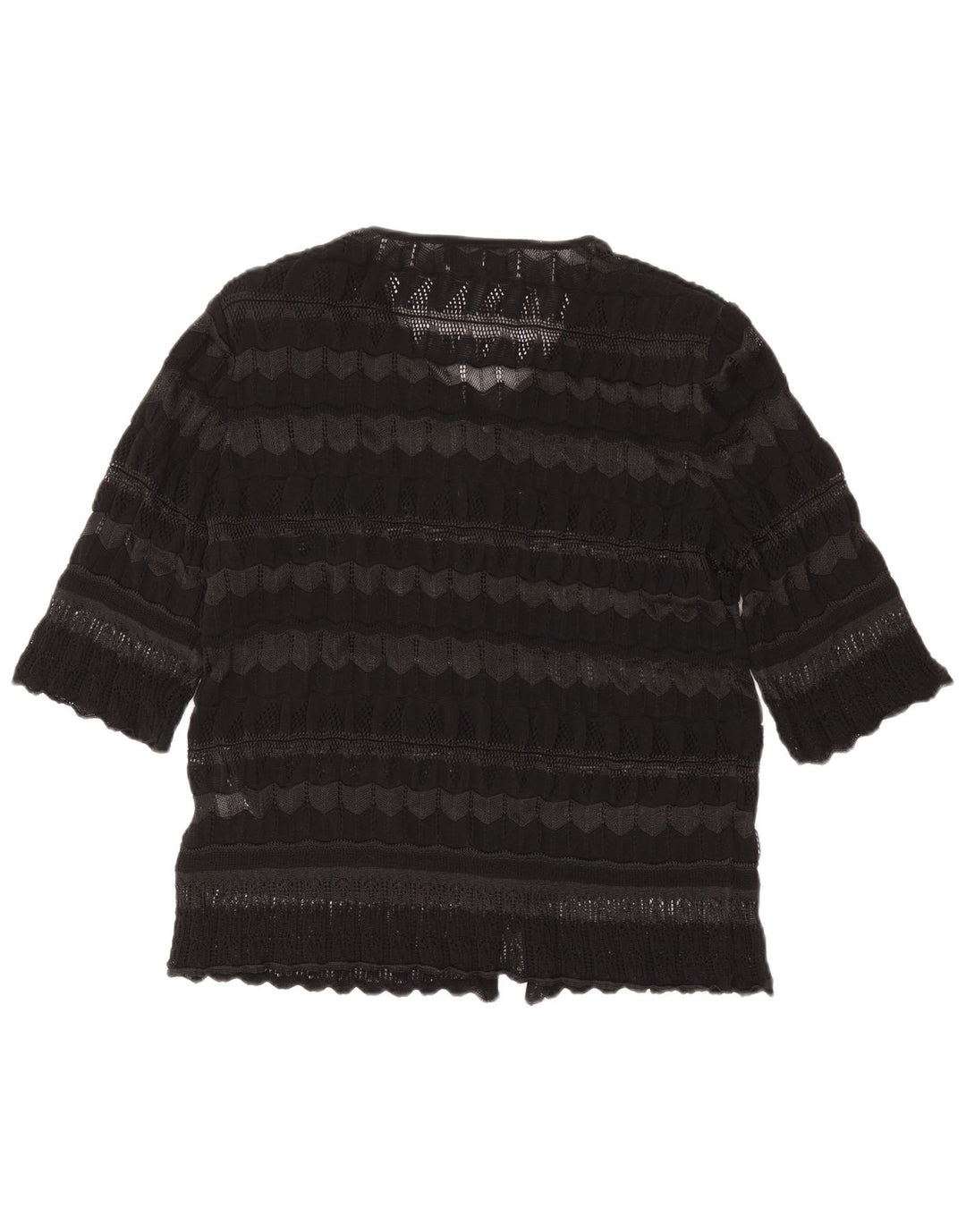 Liola ženski kardigan pulover kratkih rukava IT 48 XL na crne pruge