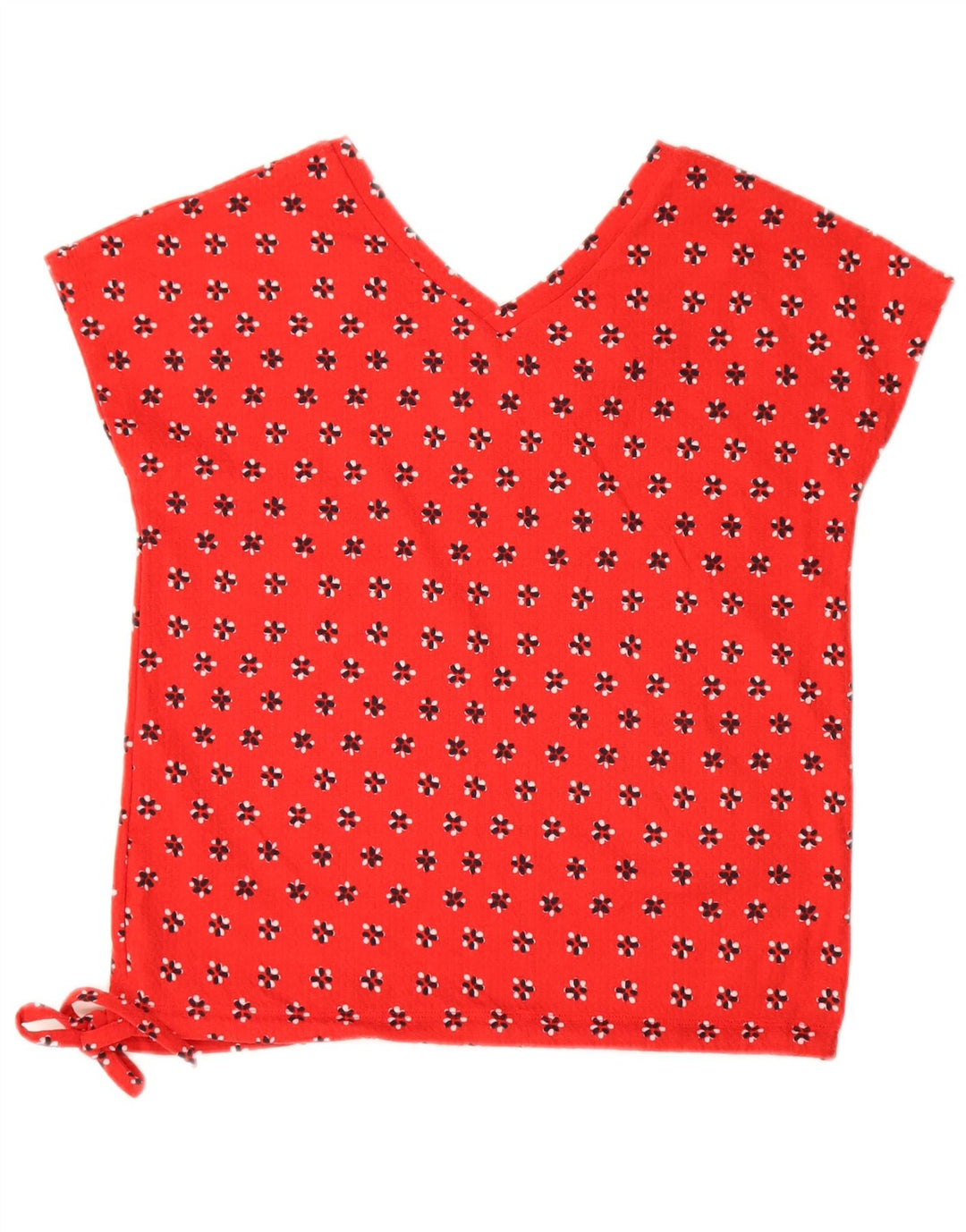 Marks & Spencer Top ženska bluza UK 8 Mali crveni cvjetni pamuk