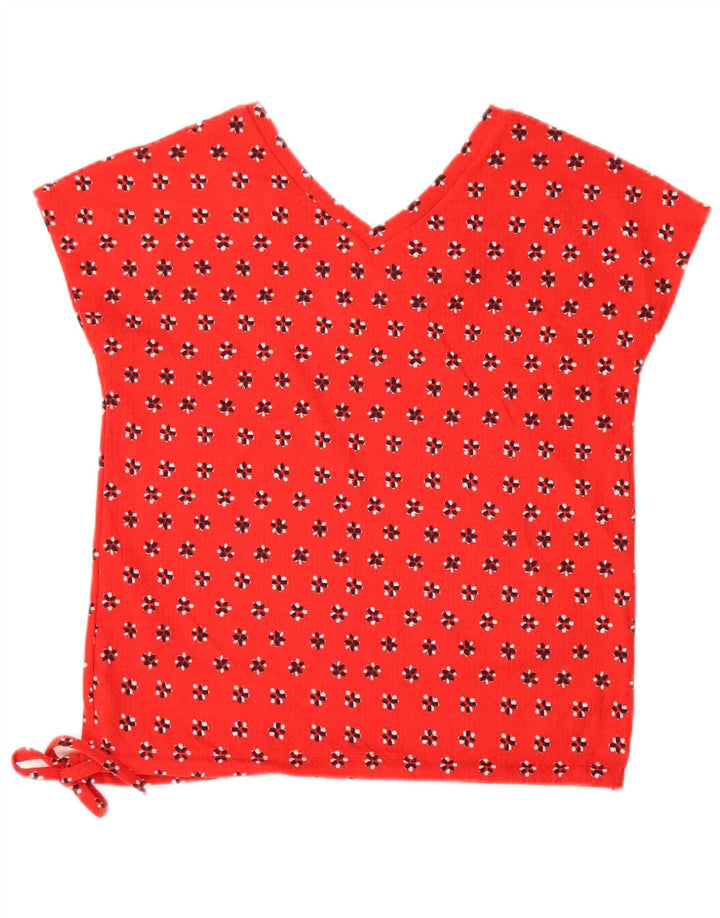 Marks & Spencer Top ženska bluza UK 8 Mali crveni cvjetni pamuk