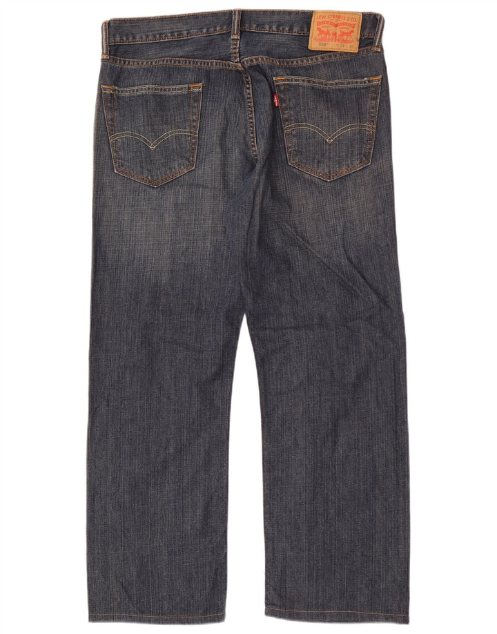 Levi's muške 559 ravne traperice W34 L30 plavi pamuk