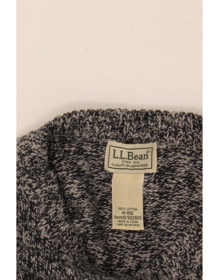 L.L.Bean muški džemper s okruglim izrezom, srednje sivi flekasti pamuk