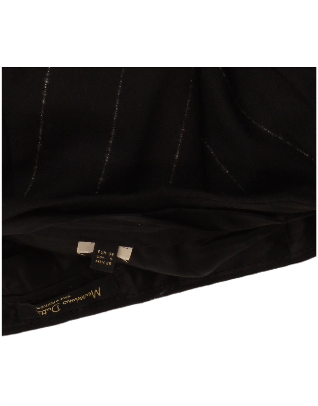 MASSIMO DUTTI Ženske uske chino hlače EU 38 male W30 L27 crne na pruge