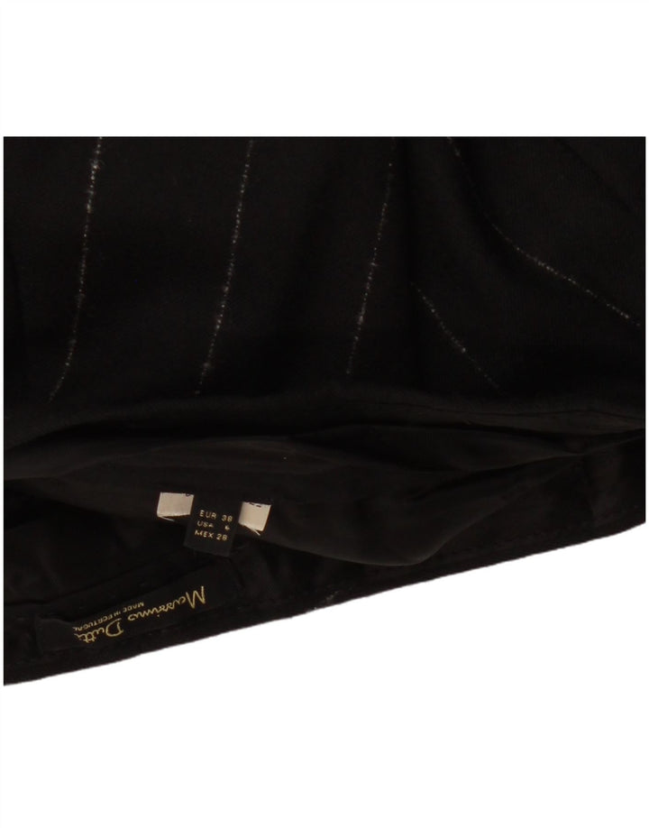 MASSIMO DUTTI Ženske uske chino hlače EU 38 male W30 L27 crne na pruge