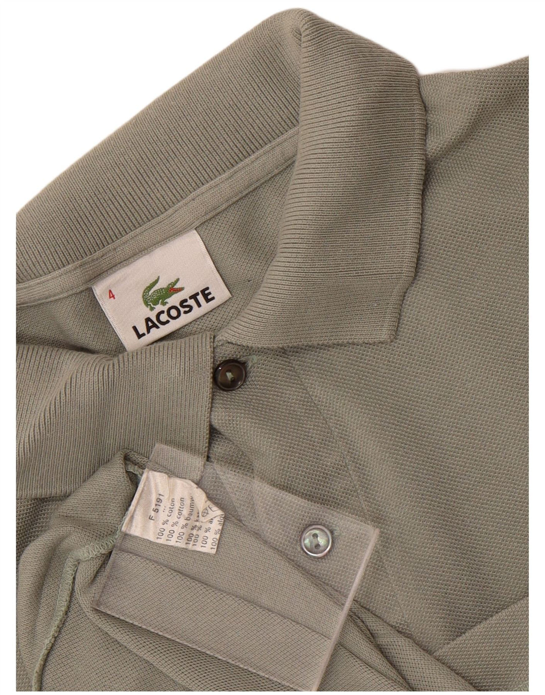 Lacoste muška polo majica veličine 4, srednji kaki pamuk