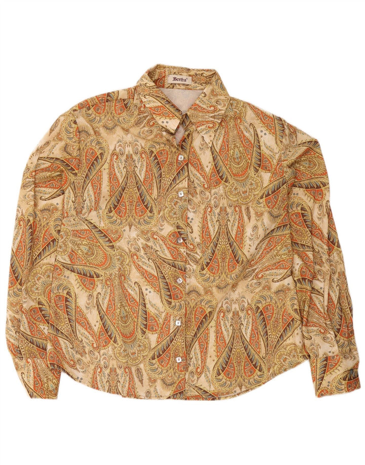 Vintage ženska košulja IT 50 XL Bež Paisley poliester