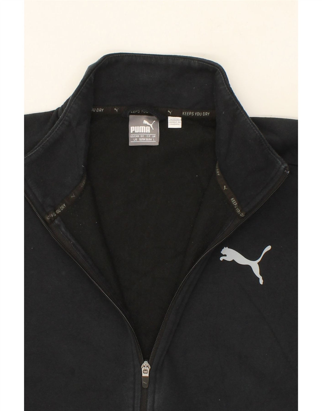 PUMA Mens Graphic Tracksuit Top Jacket Large Black Vintage Puma and Second-Hand Puma from Messina Hembry 