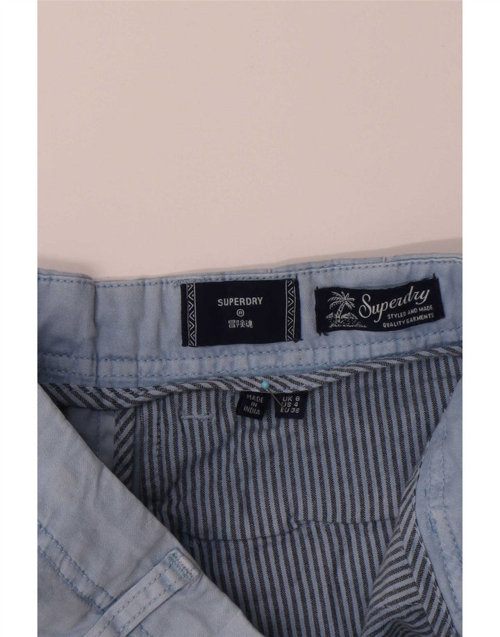 Superdry ženske vruće hlačice UK 8 male W28 plavi pamuk