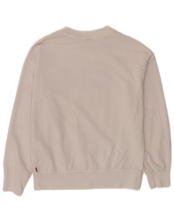 Levi's Ženska majica s motivom prekomjerne majice UK 6 XS Bijeli pamuk