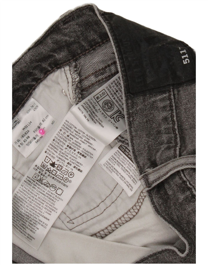 Levi's muške 511 uske traperice W32 L34 sivi pamuk
