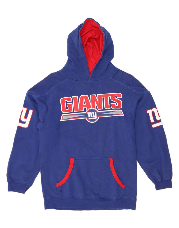 NFL TEAM APPAREL Boys Hoodie Jumper 10-11 Years Medium Blue Vintage NFL TEAM APPAREL and Second-Hand NFL TEAM APPAREL from Messina Hembry 