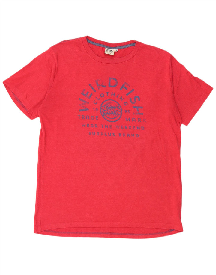 WEIRD FISH Velika muška majica kratkih rukava s grafičkim motivima, pamuk