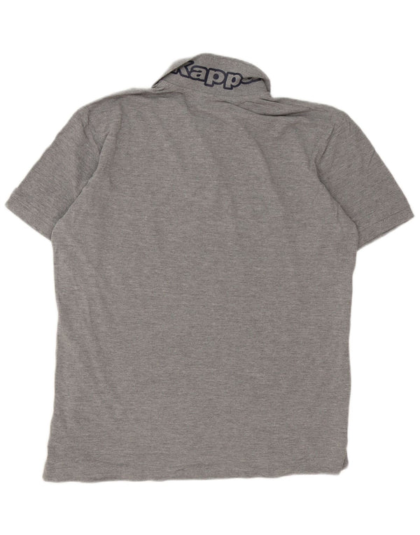 Kappa muška polo majica s grafičkim motivima 2XL, sivi flekasti pamuk