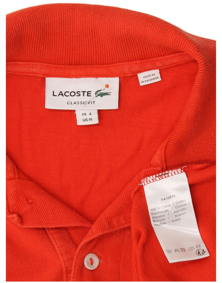 LACOSTE Muška klasična polo majica veličine 4 srednje narančasta pamuk