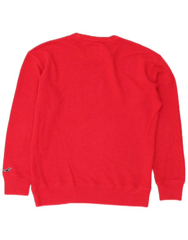 HOLLISTER Muška majica s grafičkim motivima, mali crveni pamuk