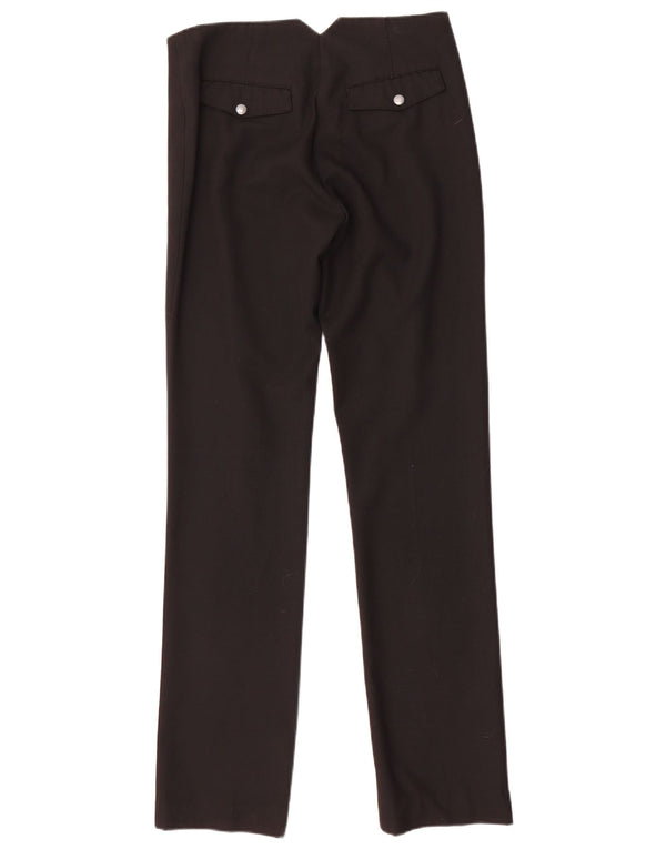 Armani Jeans ženske ravne chino hlače UK 10 male W28 L32 crne