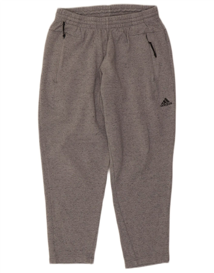 Adidas muške hlače za trenirku, srednje sivi flekasti pamuk