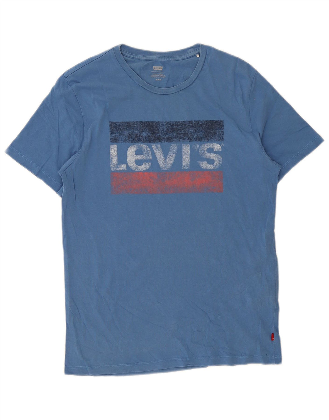Levi's muška majica kratkih rukava s grafičkim motivima srednje plavi pamuk