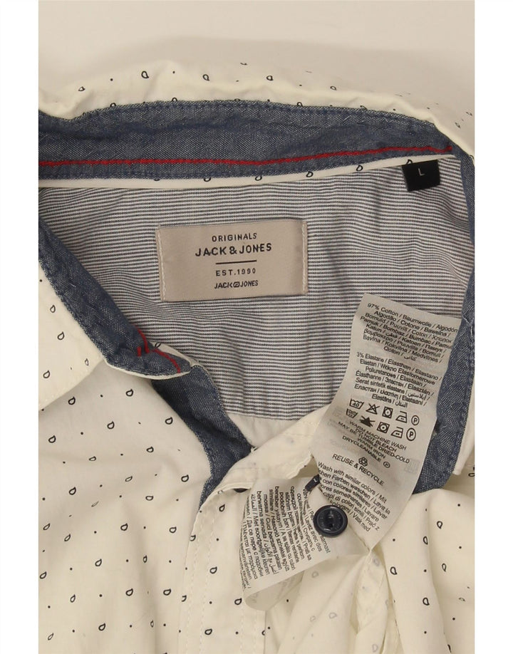 Jack & Jones muška košulja, pamuk s velikim bijelim točkama