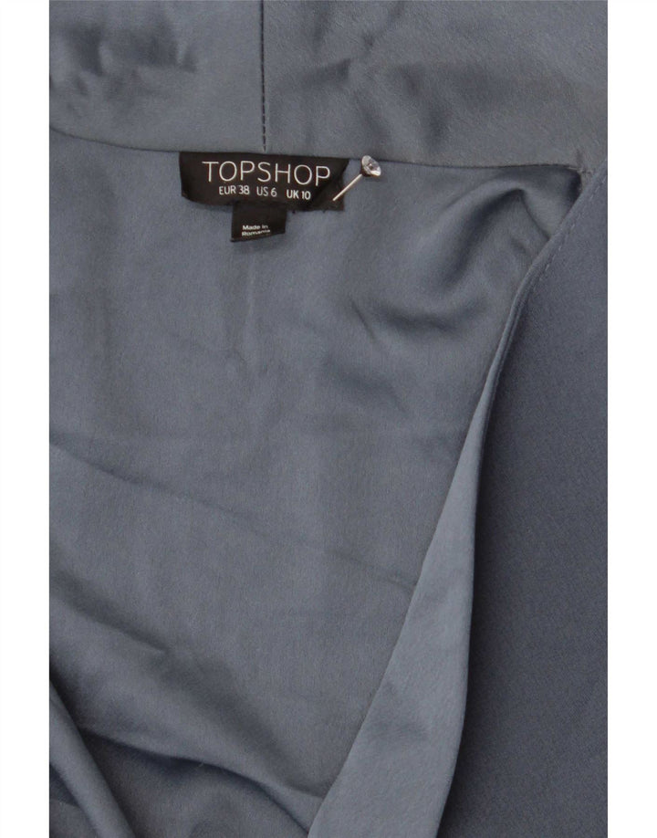 Topshop ženski sako s dvostrukim kopčanjem UK 10 Mali plavi poliester