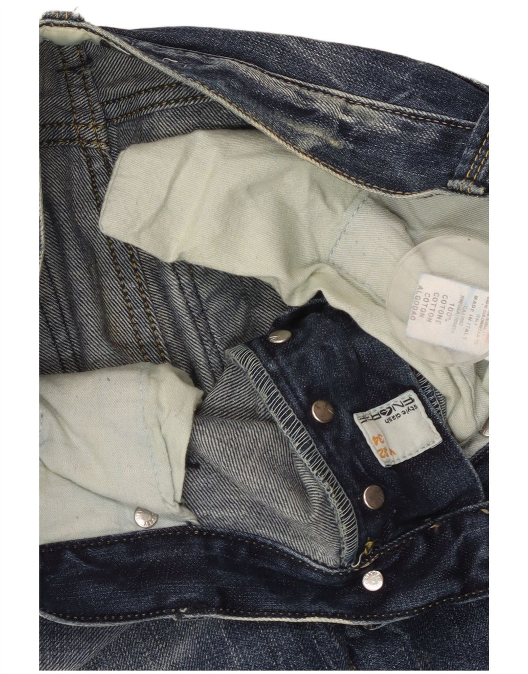 ENERGIE Muške ravne traperice W32 L34 Plavi pamuk