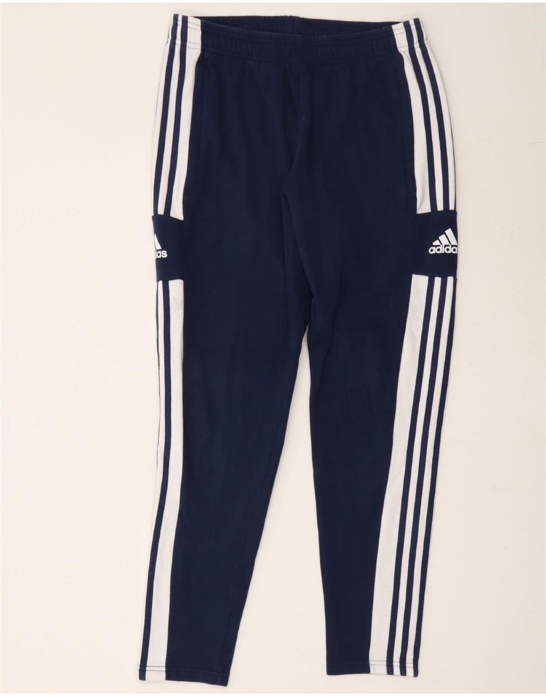 ADIDAS Mens Tracksuit Trousers Medium Navy Blue Cotton Vintage Adidas and Second-Hand Adidas from Messina Hembry 