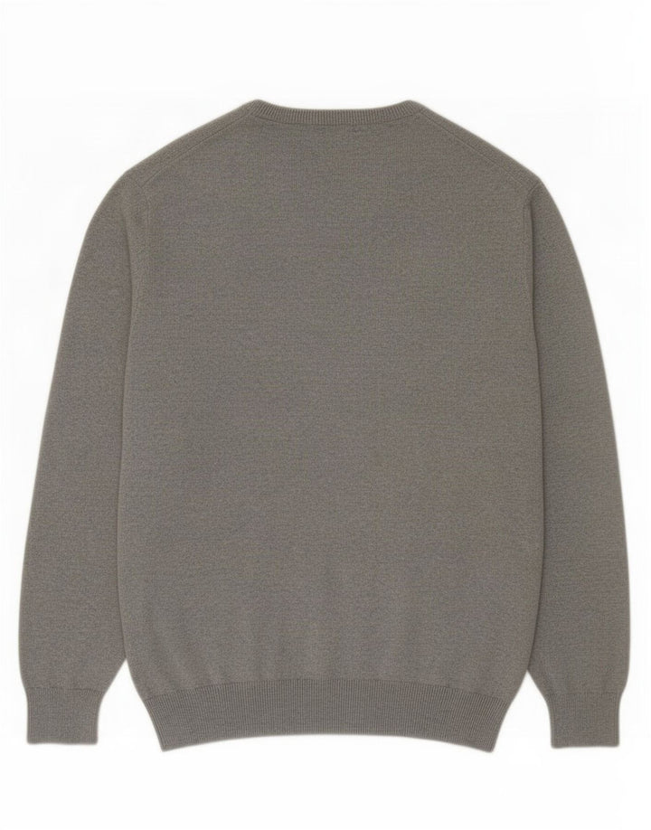J. Crew muški pulover s V-izrezom 2XL sivi pamuk