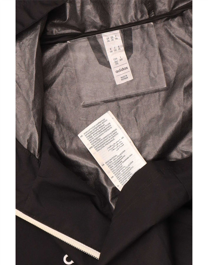 Adidas muška kišna jakna s kapuljačom UK 44 2XL crni poliester