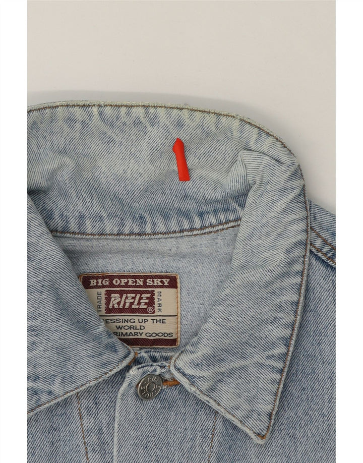 RIFLE Mens Denim Jacket UK 40 Large Blue Vintage Rifle and Second-Hand Rifle from Messina Hembry 