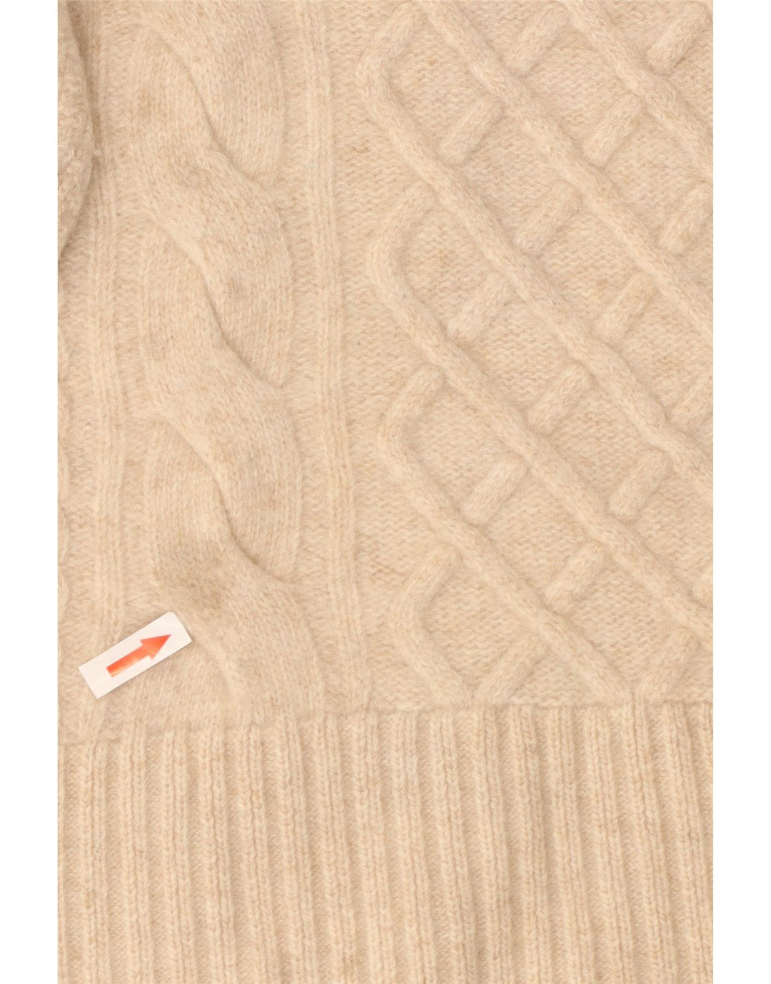 Barbour ženski džemper s okruglim izrezom UK 10 Small Beige Wool
